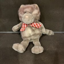 Nici Plüsch Katze + Schal Kätzchen Kuscheltier Plüschtier Stofftier grau 14 cm