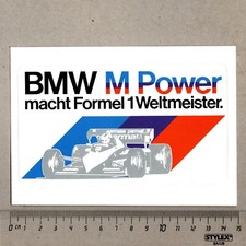Aufkleber/Sticker BMW M Power Nelson Piquet Formel 1 Weltmeister 1983