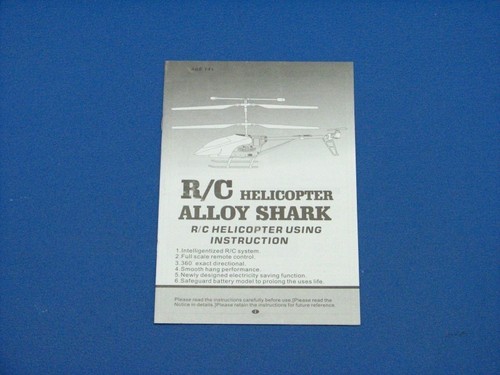Bedienungsanleitung heli - bedienungsanleitung, rc