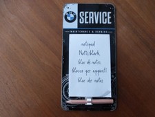 Original BMW Service Blechschild mit Notizblock Neuwertig
