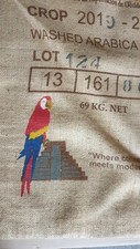 Kaffeesack HONDURAS MOTIV PAPAGEI JUTESACK  SACK DEKO WINTERSCHUTZ 