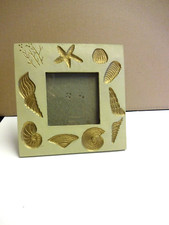 Bilderrahmen Maritim Urlaub Muscheln Nordsee Ostsee Rahmengröße 14 x 14 cm