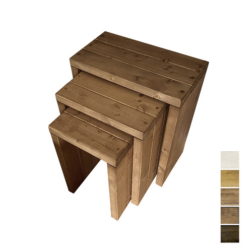 Rustikale holz satztische - holz,