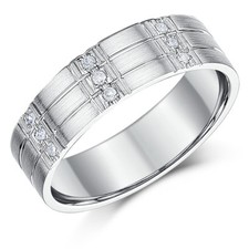 Palladium Diamant Ring flach