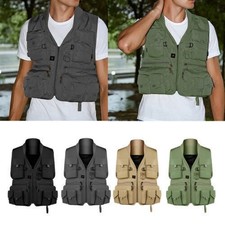 Männer arbeiten Multi Pockets Outdoor Reisen Angeln Weste Jagd Fotografie Gilet