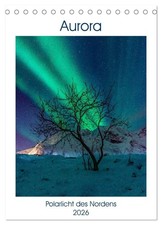 Aurora - Polarlicht des Nordens (Tischkalender 2026 DIN A5 hoch), CALVENDO Monat