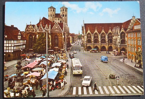 1975 braunschweig markt - ak, 1975: