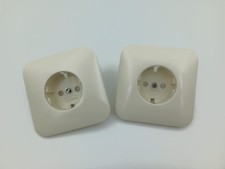 2x GIRA altes Standard Steckdosenabdeckung Vollplatte Typ 800 cremeweiß (52)