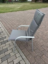 6 Alu-Terassenstühle mit Auflage 