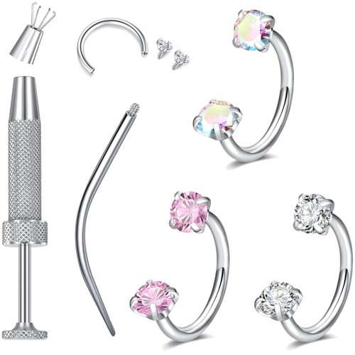 Nasenpiercing 18g hufeisen - nasenpiercing,