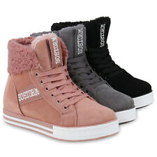 Damen Sneaker High Warm Gefütterte Turnschuhe Winter Prints 824359 Schuhe