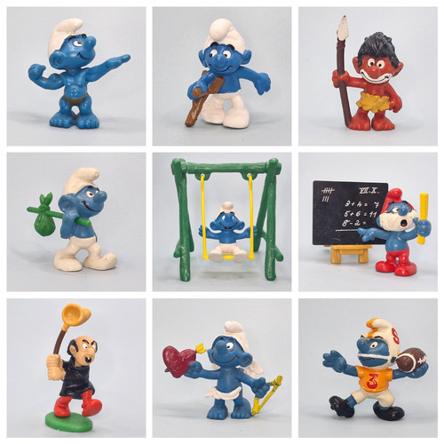 Vintage schlumpf figuren - figuren,