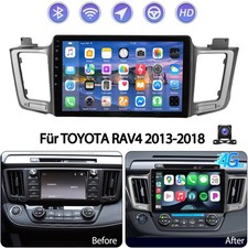 10" Android 14 Autoradio Mit GPS Navi +KAM WIFI für Toyota RAV4 2013-2018 6+128G
