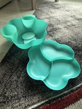 Tupperware Chip `N Dip Set 5,6 Liter türkis grün Snacks Dip Schüssel RARITÄT NEU