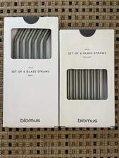 Blomus Set Auf 2 x 6 Glasstrohhalme Trinkhalme 2 Verschiedene Größen Neu