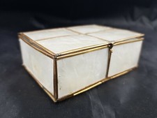 Antike Perlmutt Muschel Dose