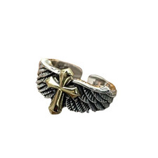 Herren Ring Kreuz Retro