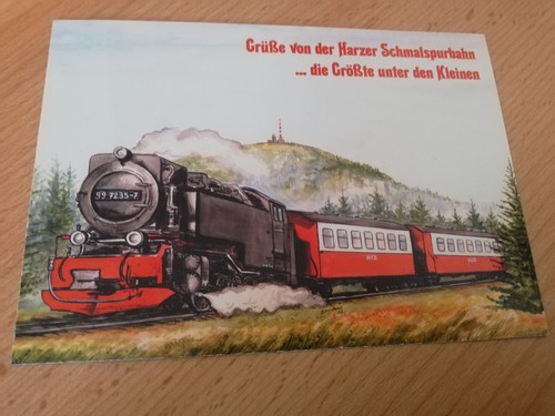 Postkarte schmalspurbahn harz - postkarte,