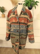 Tolle Vintage Oversize Jacke Gr. 36 / 38 / 40 Blogger Wolljacke Azteken Ethno