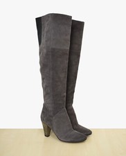 schicke Venezia Wildleder High Heel Overknee Stiefel Gr. 38