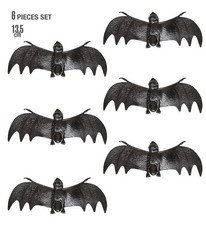 Halloweendeko 6 Fledermäuse