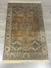 Schöner Kaschmir Orient Teppich Perser Teppich 223 cm x 138 cm Braun Beige 60014