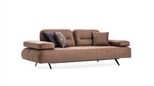 Design 3 Sitzer Sofa braun