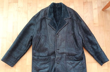 Lederjacke Winterjacke mollig warm graublau Gr 54 XL wie neu dicke Jacke Lammfel