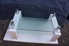 Carryhome Couchtisch Klarglas/Milchglas 100/60/45 cm Weiß/Hochglanz von XXXLutz