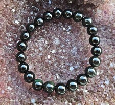Obsidian schwarz Armband 8 mm