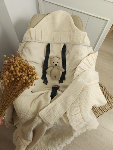Musselin einschlagdecke mit - musselin,