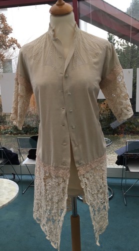 Seidenbluse creme - seidenbluse,