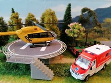 Rettungshubschrauber ADAC Landeplatz Rettungswagen Heliport Spur H0 1:87