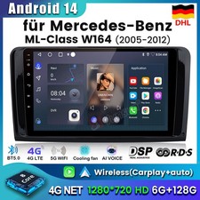 6GB+128GB Android 14 Autoradio Für Mercedes ML/GL Klasse W164 X164 CarPlay Navi