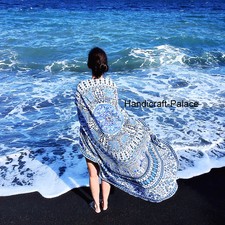 Indischer Wandbehang Strand Überwurf Yoga Matte Hippie Rund Mandala Wandteppich