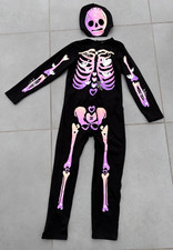 Skelettkostüm Halloween H&M schwarz pink Gr. 122- 128,  6-8 Jahre