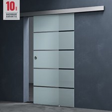 Glasschiebetür komplettset Softclose Zimmertür Softstop Schiebetür 8mm ESG NEU!!