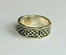 Ring Ehering Bandring Knoten Muster Silber 925 Gr. 57 - 18 mm (J564)