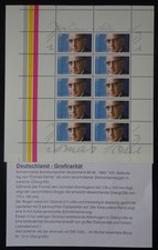 Deutschland Großrarität Bogenverschnitt MiNr. 1963 Th. Dehler 1997 Michel 1500€