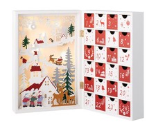 Adventskalender 2025 Holz zum befüllen DIY bestücken Damen Kinder 35cm Frauen