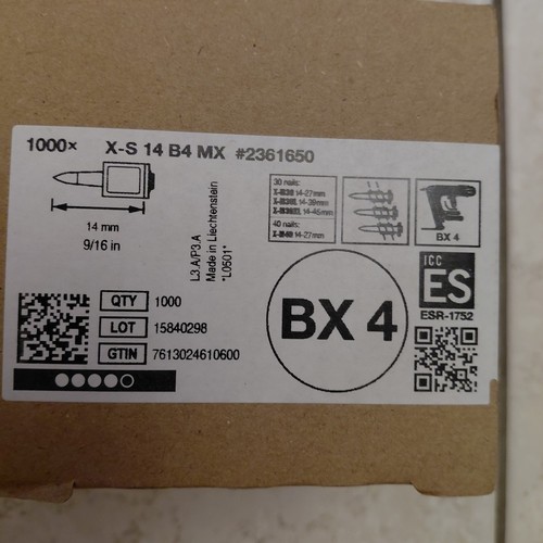Hilti b4 mx nägel - x-s,