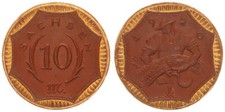 Saxony 10 Mark 1920 Porcelain