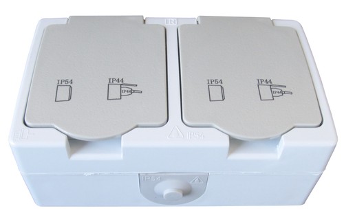 Aufputzsteckdose ip54 16a 250v - ip54, 16a/250v