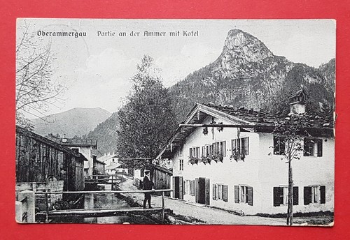 Oberammergau 1910 partie an - ak,