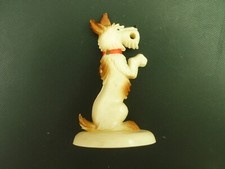 alte Flachfigur Kunststoff Foxterrier, Hund, Deko, Sammlerfigur, Spielzeug