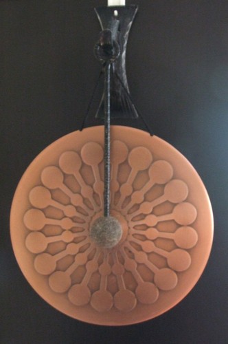 Vintage gong mit schlegel - vintage,
