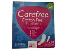 Carefree Cotton Feel Flexiform Slipeinlagen Damen Normalgröße 56 Stück ohne Duft