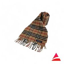 Burberry - Lambwool Vintage Scarf Check Print Brown Beige