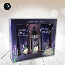 Entspannungsset Lavendel Geschenk Set inkl. Bodylotion, Pillowspray und Duschgel