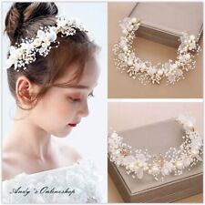 Braut Haarschmuck Haargesteck Dame Hochzeit Kopfschmuck Perlen Silber Gold